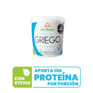 Yogurt griego San Martin natural con stevia x150g