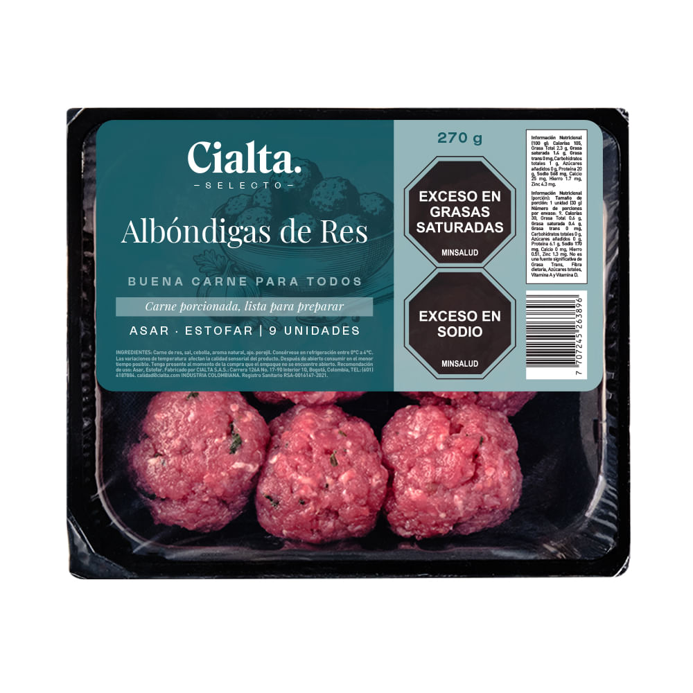 Albóndigas Premium de Res Cialta 270gr