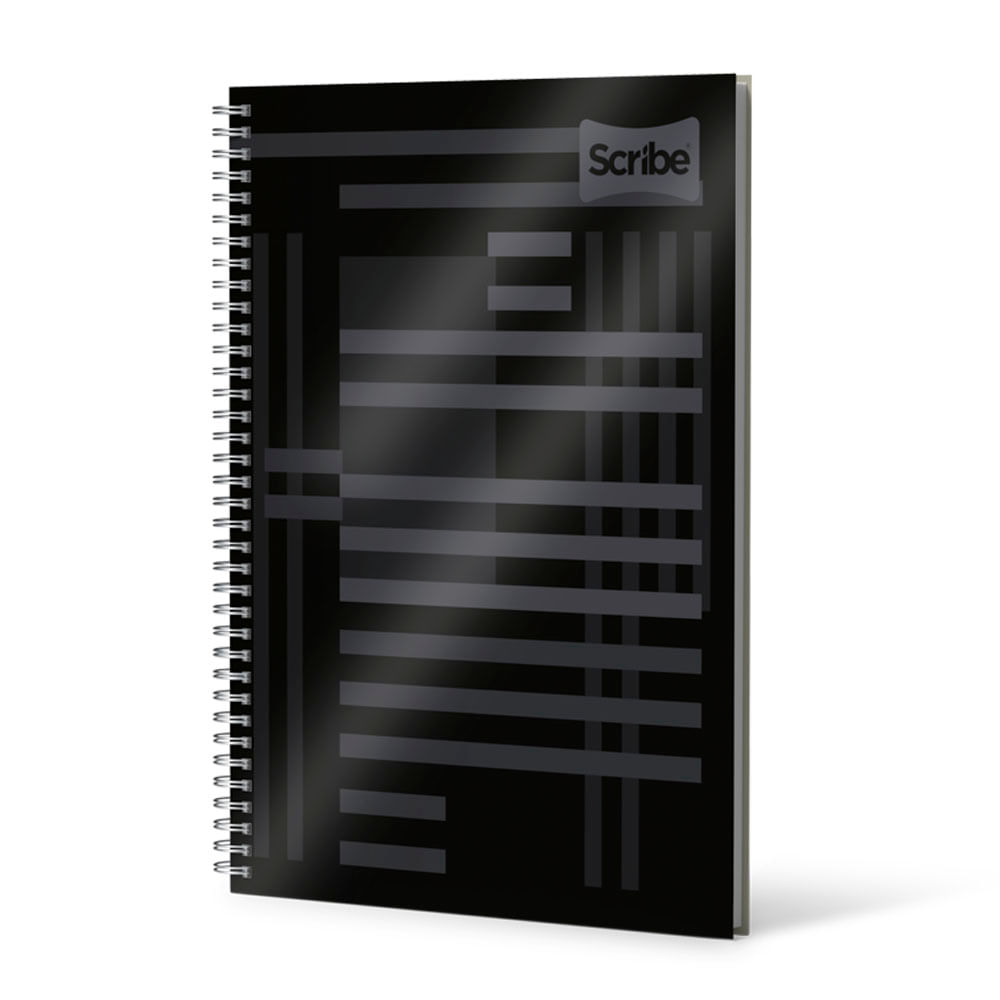 Cuaderno Argollado Pasta Dura 95 Sport Masculino 80 Hojas Cuadriculado Scribe Surtido