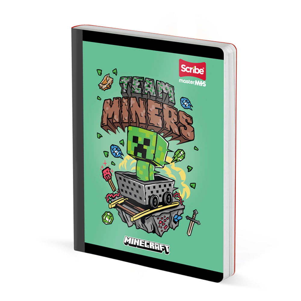 Cuaderno Cosido 95 Mine Craft 50 Hojas Rayado Scribe Surtido