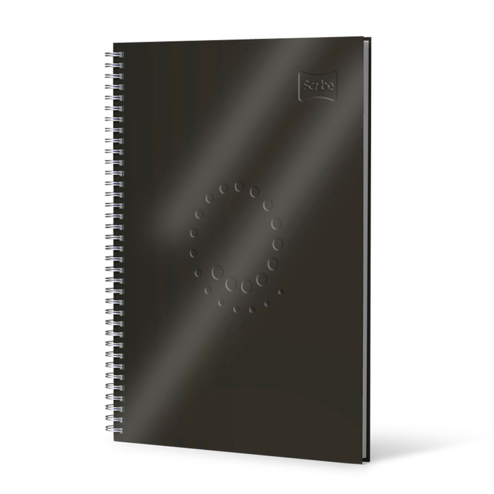 Cuaderno Argollado Pasta Dura 95 Cuero Masculino 80 Hojas Cuadriculado Scribe Surtido
