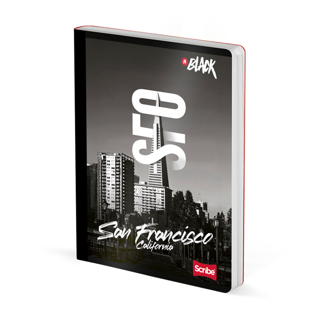 Cuaderno Cosido 95 Inblack 100 Hojas Cuadriculado Scribe Surtido