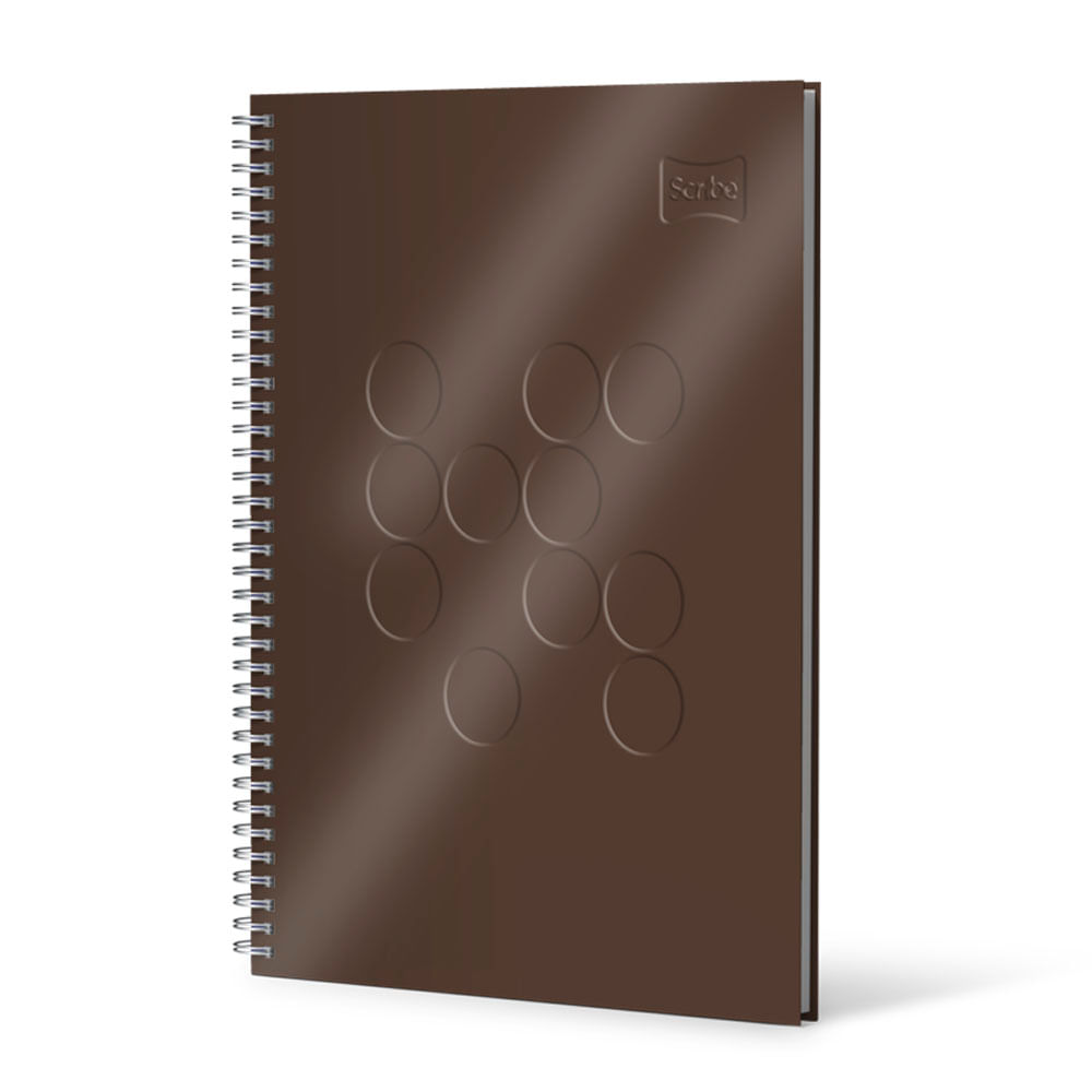 Cuaderno Argollado Pasta Dura 95 Cuero Masculino 80 Hojas Rayado Scribe Surtido