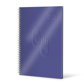 Cuaderno Argollado 5 Materias Pasta Dura 105 Cuero Femenino Cuadriculado Scribe Surtido