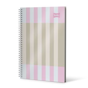 Cuaderno Argollado Pasta Dura 105 Sport Femenino 175 Hojas Mixto Scribe Surtido