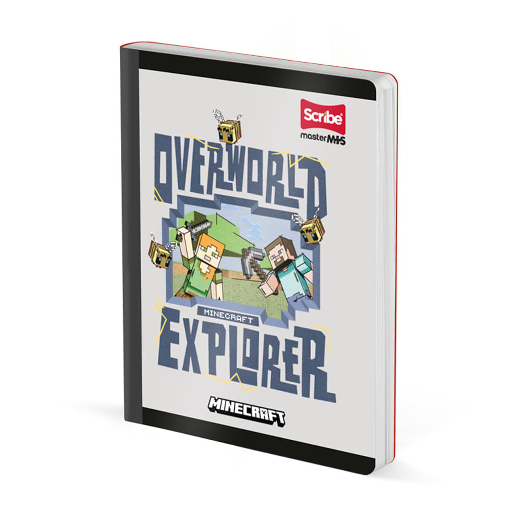 Cuaderno Cosido 95 Mine Craft 50 Hojas Doble Línea Scribe Surtido