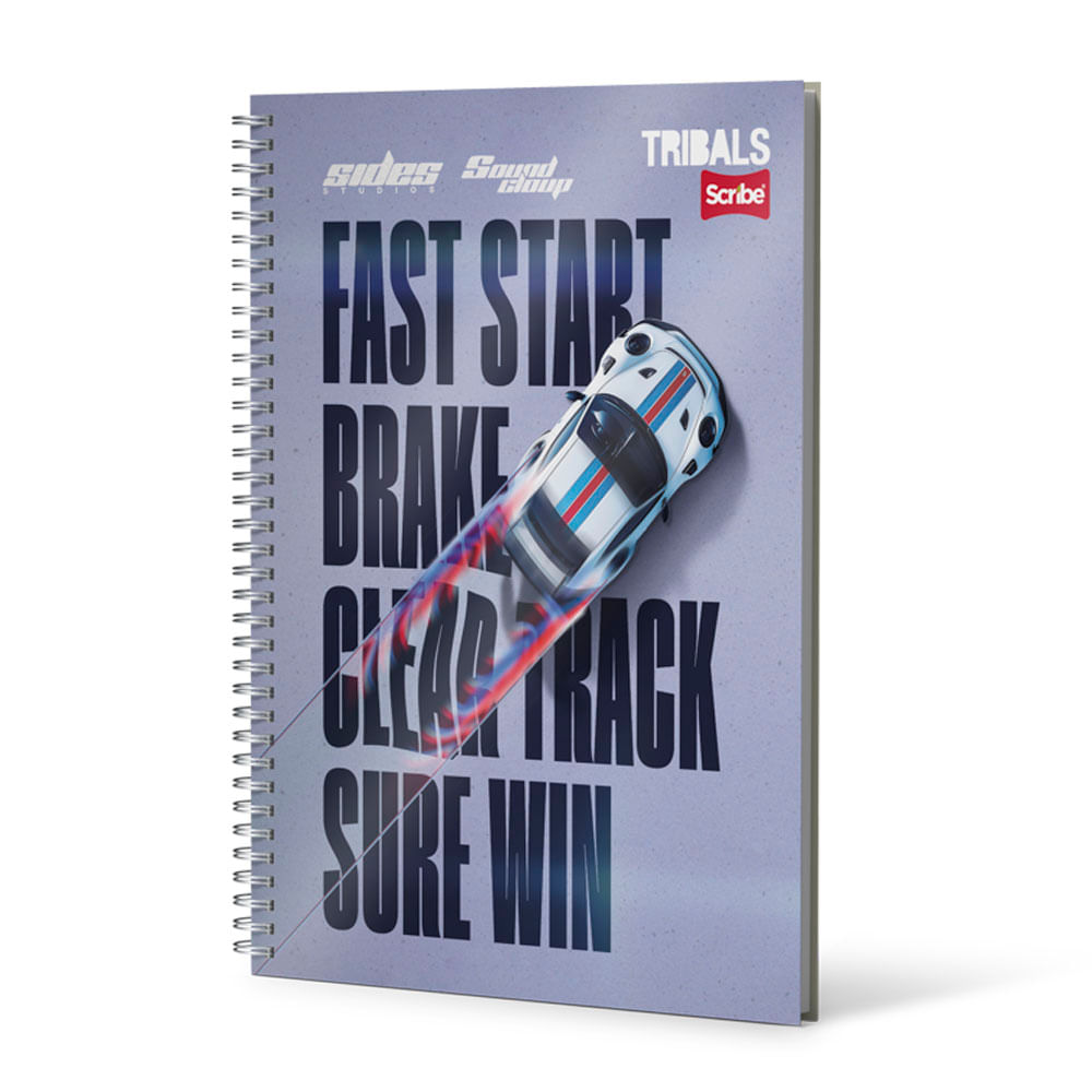 Cuaderno Argollado Grande Tribals 80 Hojas Cuadriculado Scribe Surtido