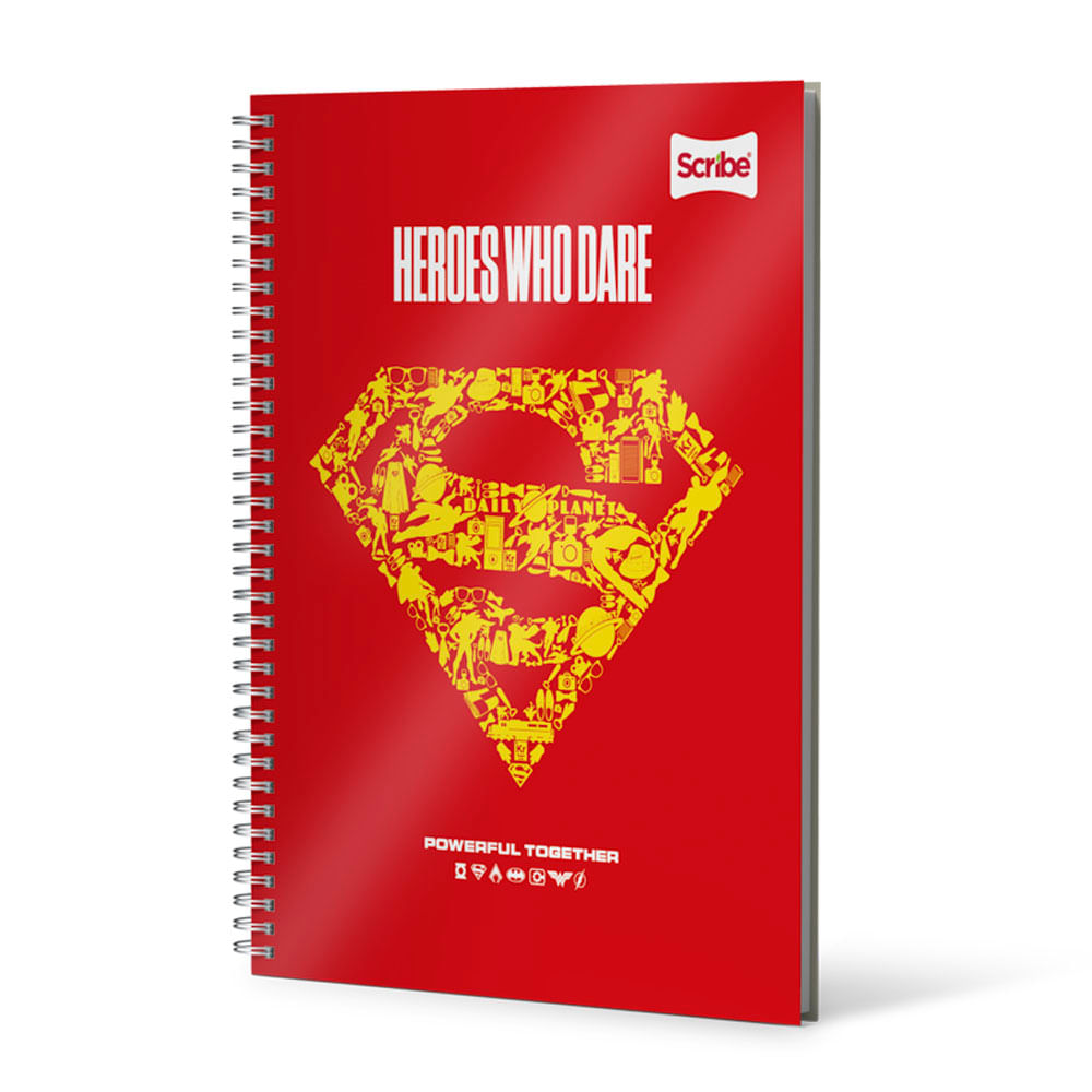 Cuaderno Argollado Grande Cuadriculado Justice League Scribe Surtido