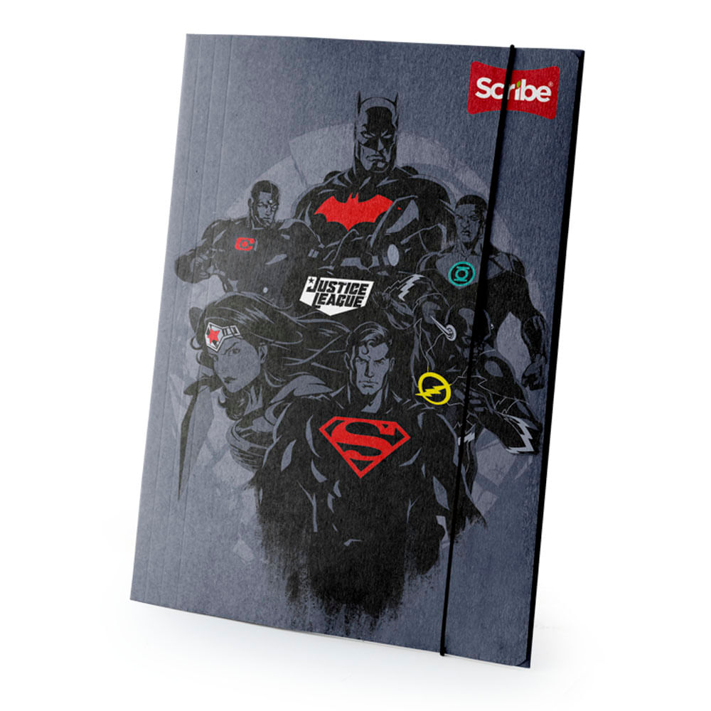 Carpeta Plástica Tamaño Oficio Liga de La Justicia Scribe