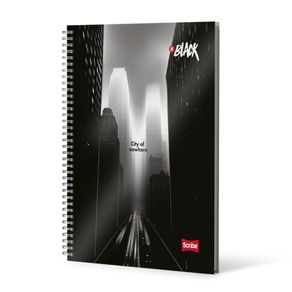 Cuaderno Argollado Pasta Dura Grande In Black 175 Hojas Mixto Scribe Surtido