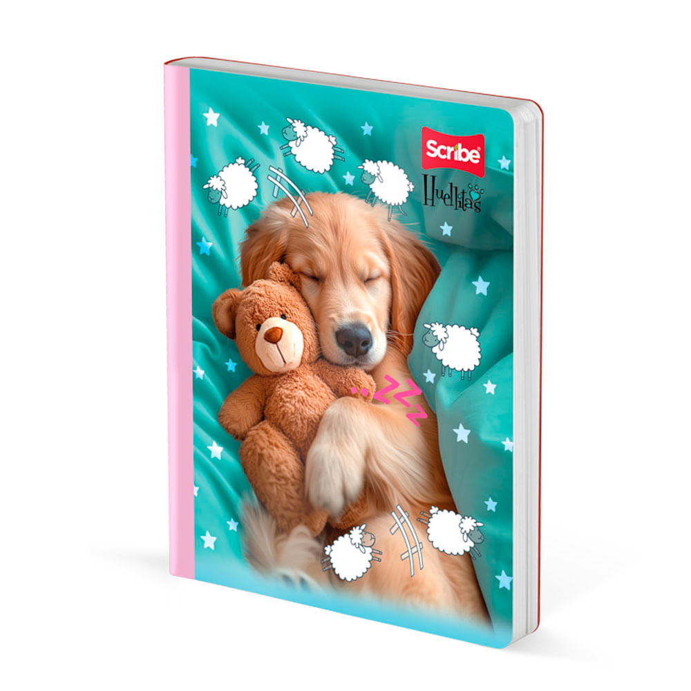 Cuaderno Cosido Huellitas 100 Hojas Doble Línea Scribe Surtido