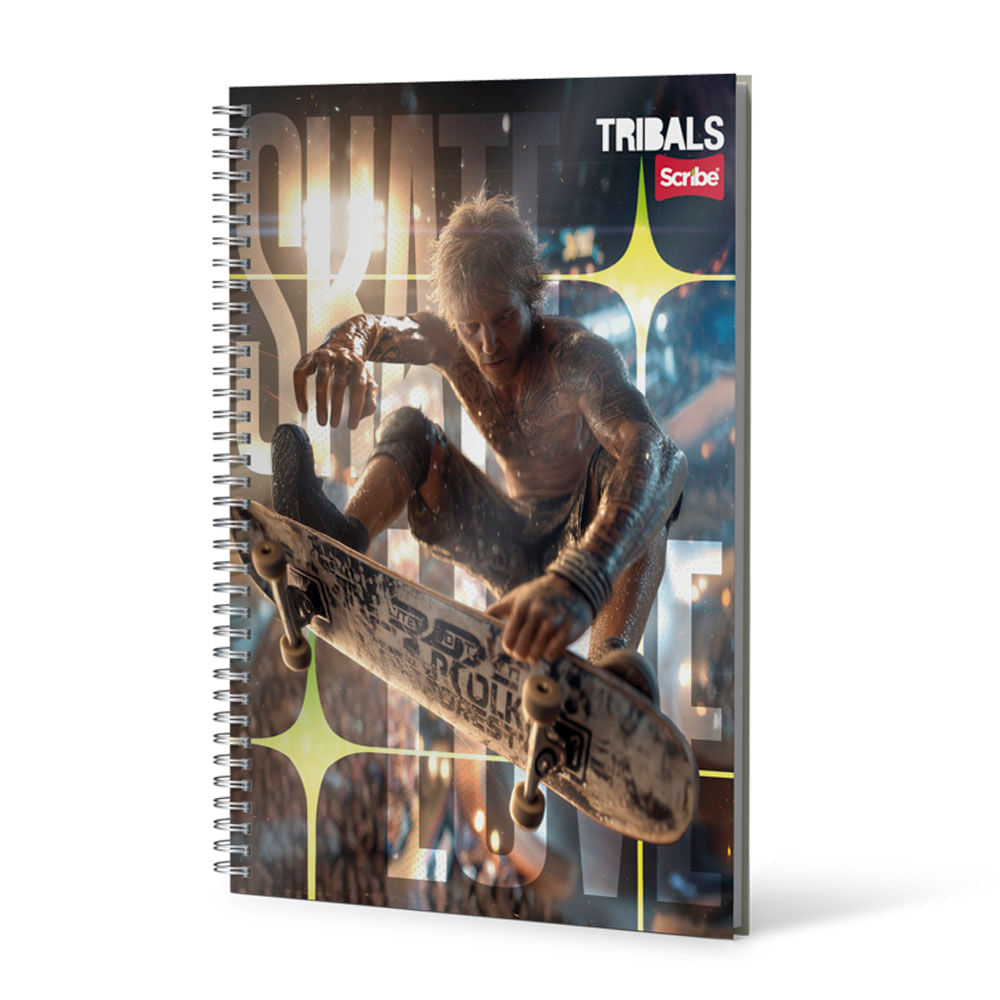 Cuaderno Argollado Grande Tribals 80 Hojas Rayado Scribe Surtido