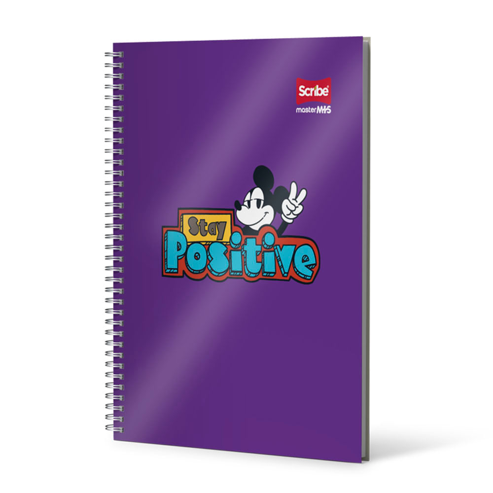 Cuaderno Argollado 7 Materias Cuadriculado Mickey Scribe Surtido
