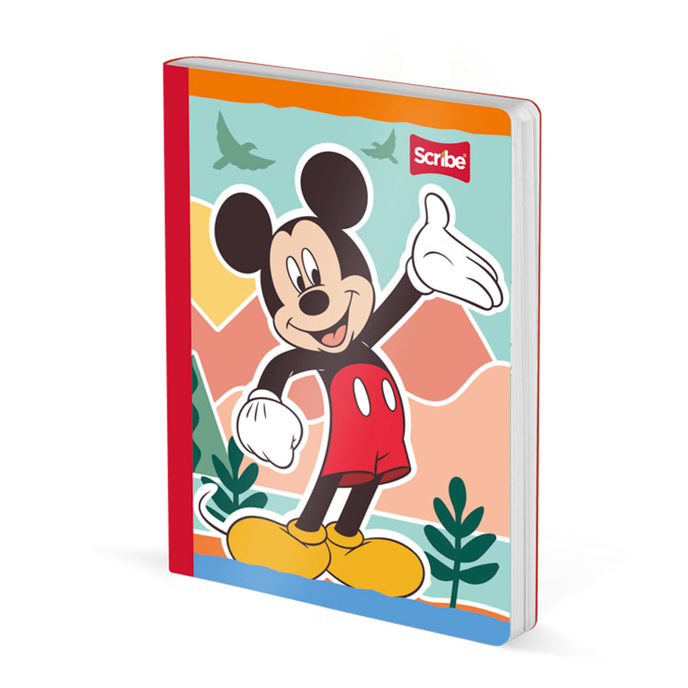 Cuaderno Cosido Mickey 100 Hojas Cuadriculado Scribe Surtido