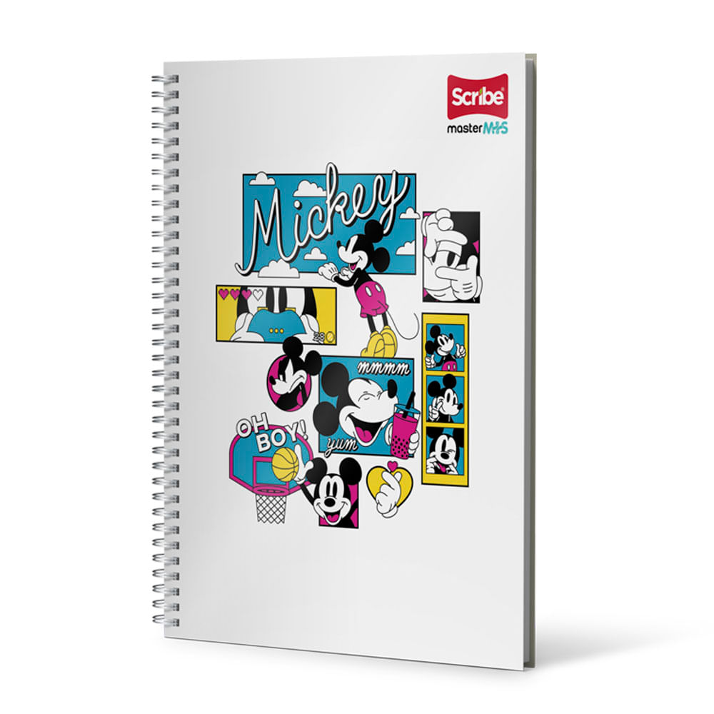 Cuaderno Argollado Grande Rayado 80 Hojas Mickey Surtido