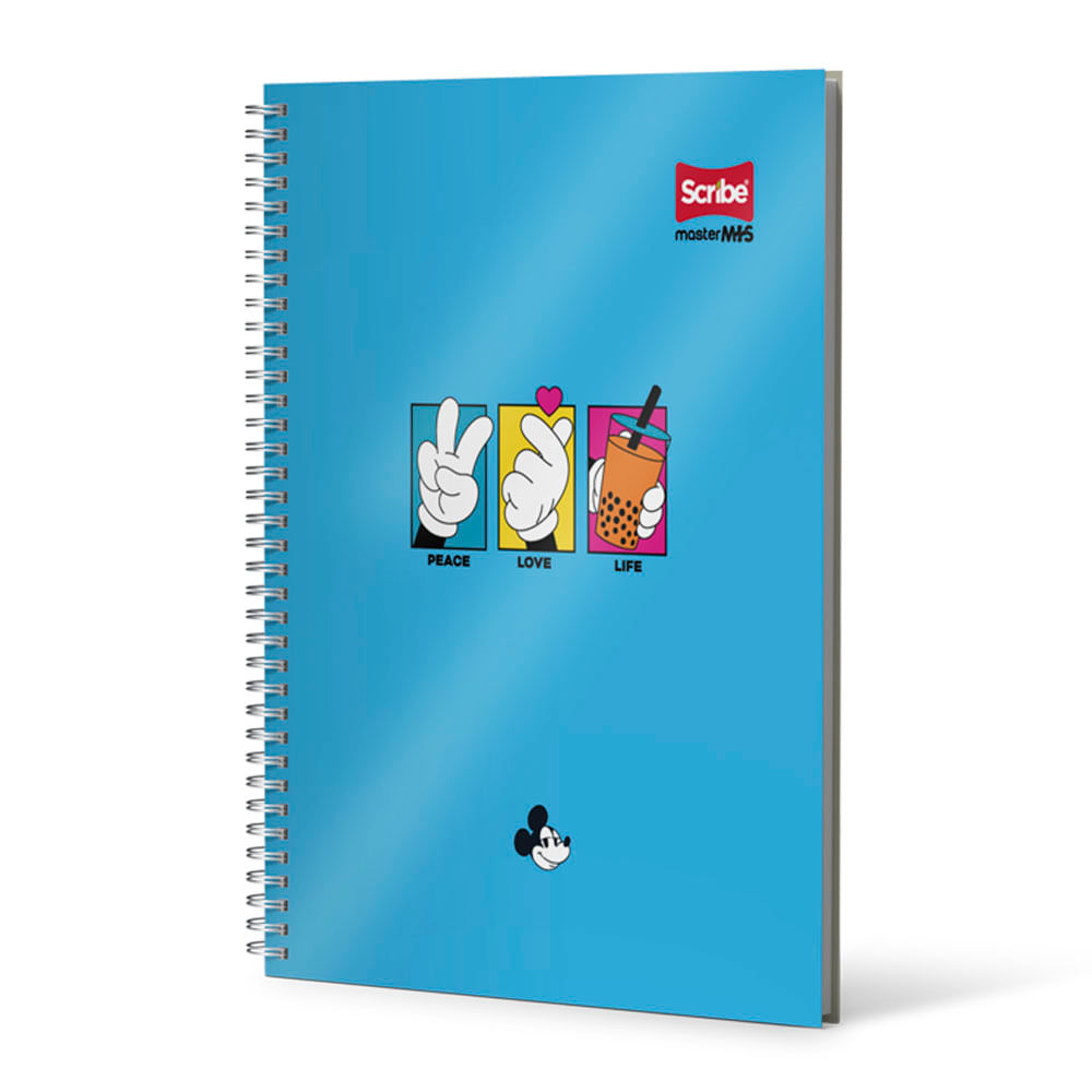 Cuaderno Argollado Pasta Dura 105 Mickey Rayado 80 Hojas Rayado Scribe Surtido