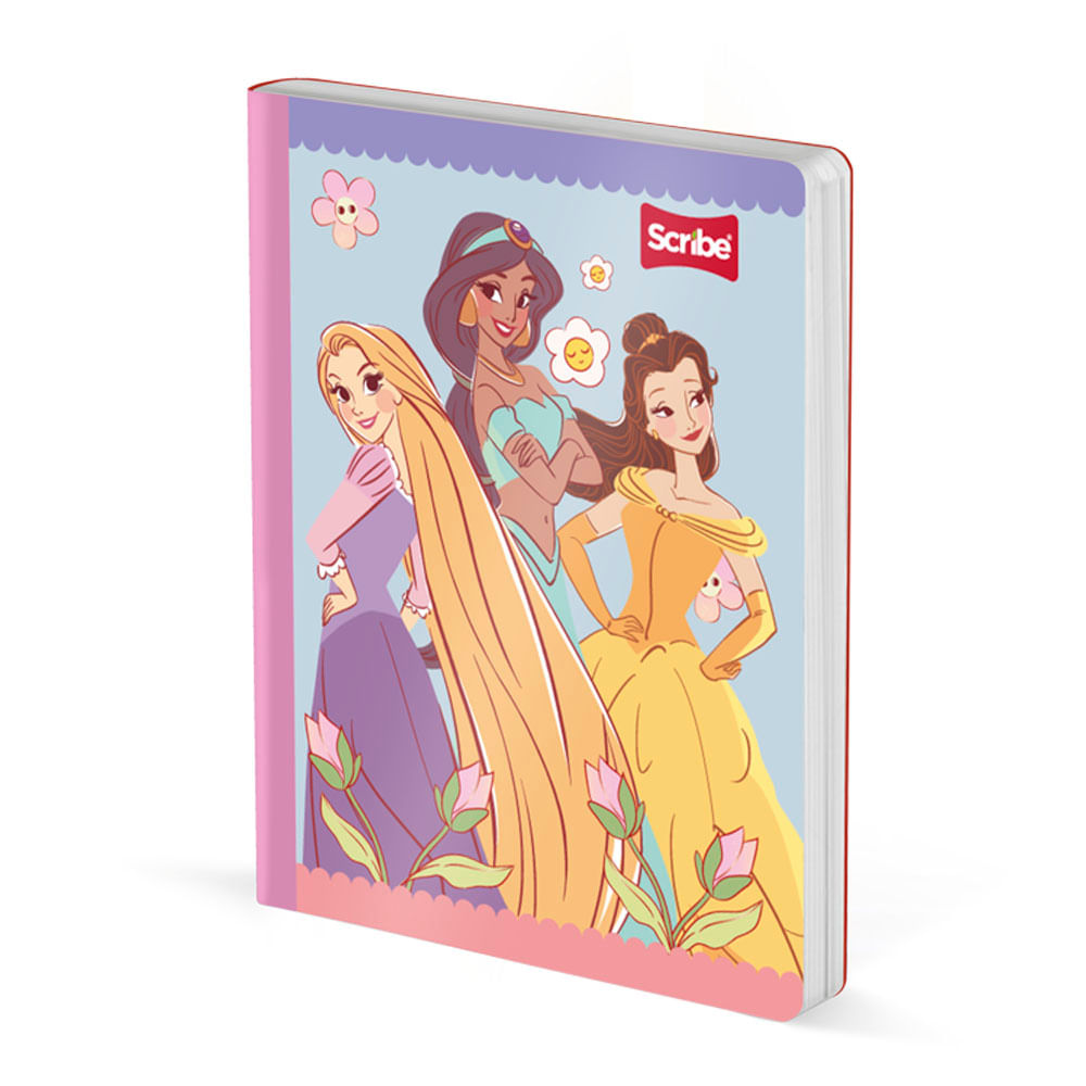 Cuaderno Cosido Princesas 100 Hojas Cuadriculado Scribe Surtido