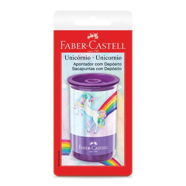 Imagen de Tajalápiz Faber Castell + Depos. Unicornio Blíster