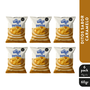 Pasabocas Uau! Ditos Caramelo 6Und 60g