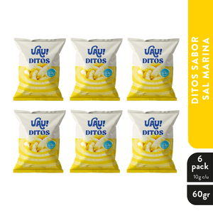 Pasabocas Uau! Ditos Sal Marina 6Und 60g
