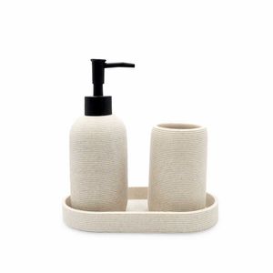 Set Bano Ambiente Gourmet Piedra Poliresina