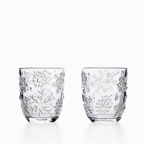 Vaso Ambiente Gourmet Snowflake 340Ml Setx2 Vidrio