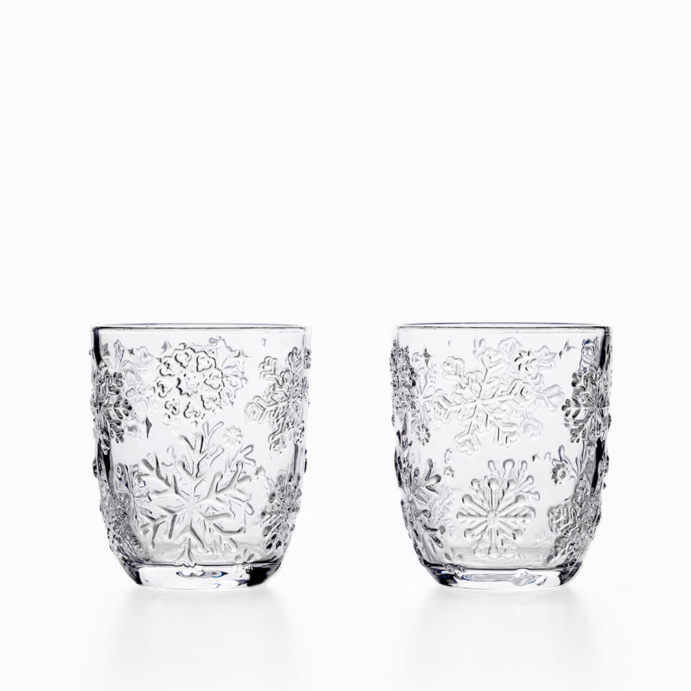 Vaso Ambiente Gourmet Snowflake 340Ml Setx2 Vidrio