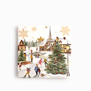 Servilletas Ambiente Gourmet Snow Ville Papel