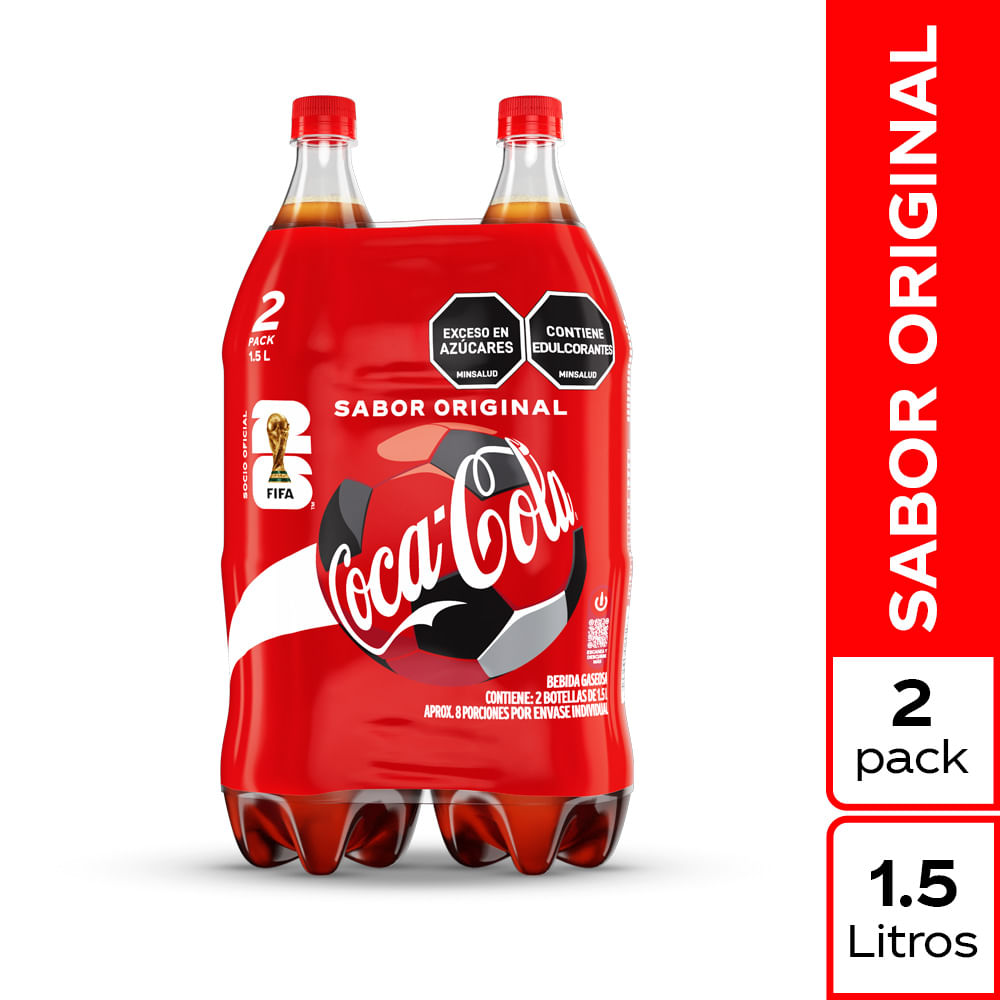 Coca-Cola Gaseosa Original 1.5L x 2 Und