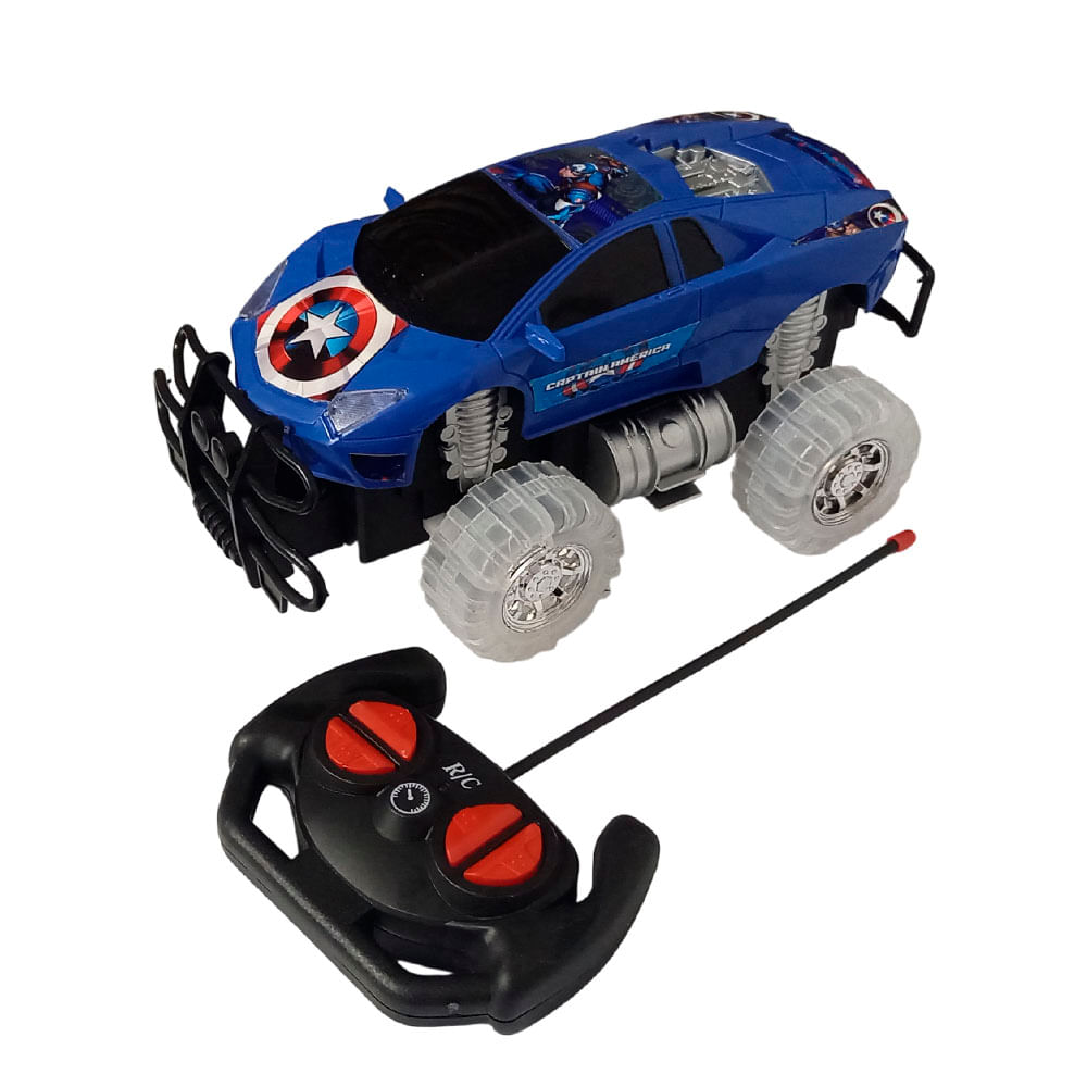 Carro con Control 4 Funciones y Luz Capitán América