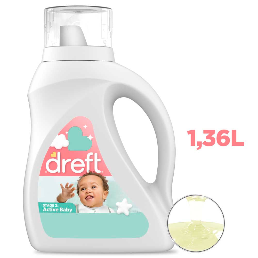 Detergente Líquido Dreft Active Baby 64 Cargas 2.7 L