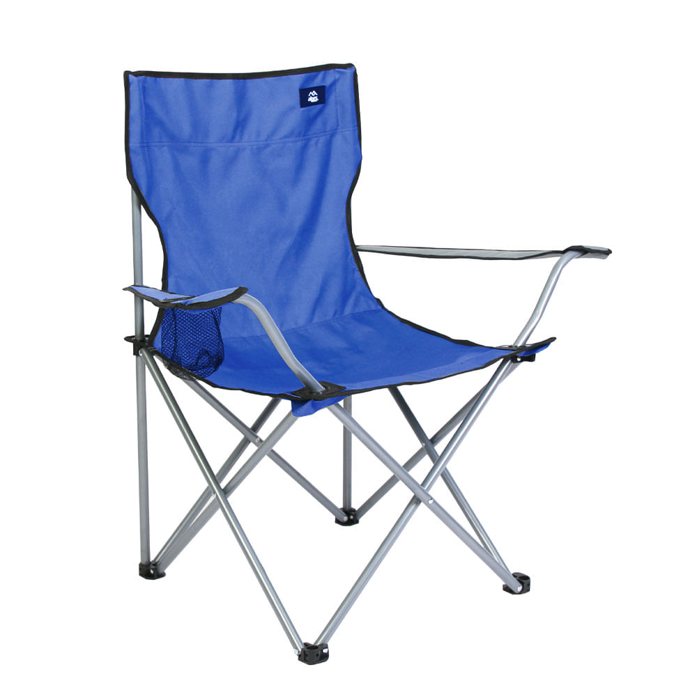 Silla Camping Alpes con Apoyabrazos Azul Cocam