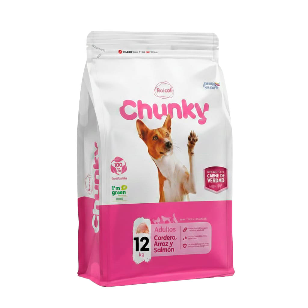 Alimento Chunky cordero arroz y salmón x 12 kg