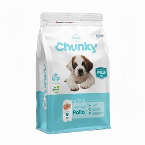 Alimento Chunky perros cachorros  bolsa x9 kilos