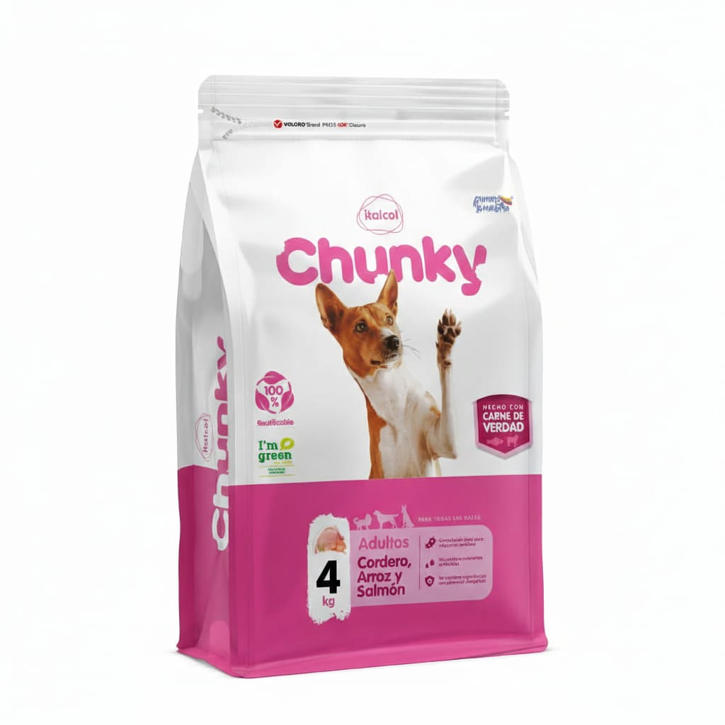 Alimento perro Chunky cordero arroz y salmón x 4kg