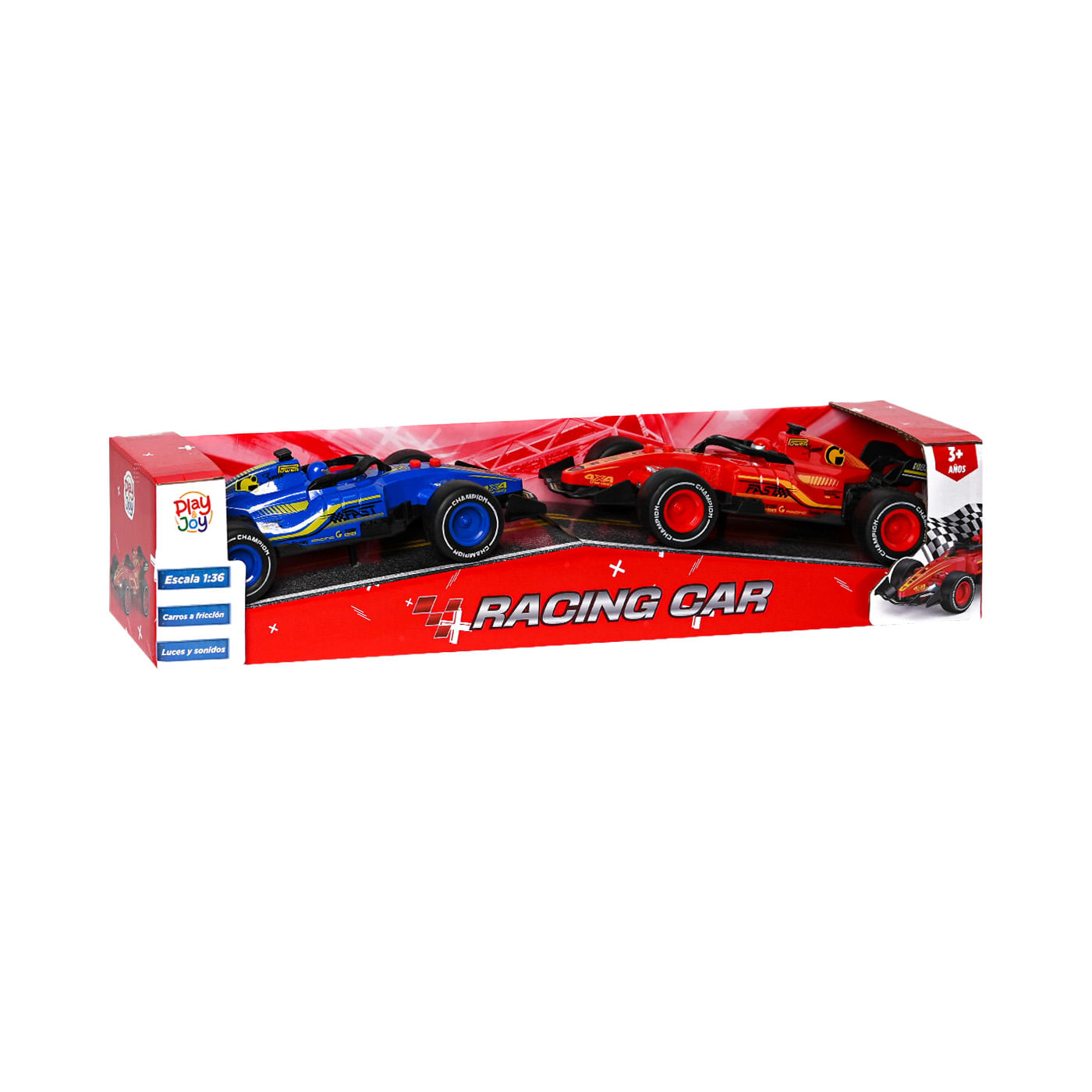 Pack X 2 Carros A Fricción Racing Car