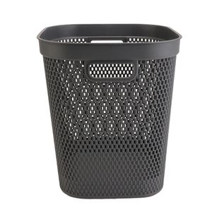 Papelero Asas Textura 12Lt Gris