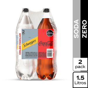 Gaseosa Coca-Cola Zero 1500ml + Soda 1500 ml