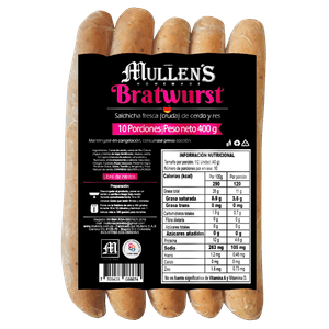 Salchicha Mullen's Bratwurst x6und x450g