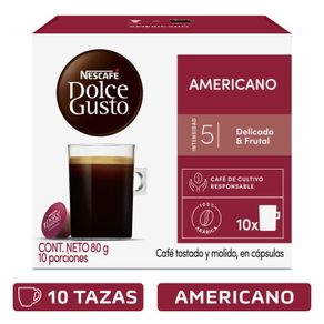 Capsula Dolce Gusto Americano x10 Und x8 grs
