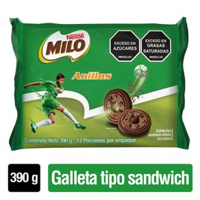 Galleta Milo anillos sandwich rell.x12paqx32.5gc-u