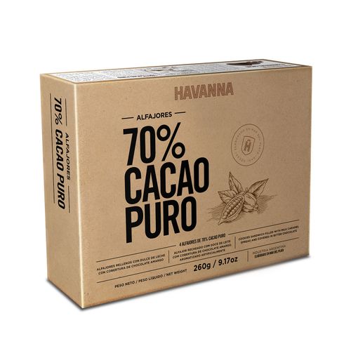 Alfajor Havanna 70% Cacao 4Und 260g