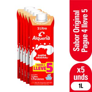 Leche Alqueria Orig. Tetrap. Pague 4 Lleve5 1L c/u