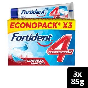 Crema dental Fortident Limpieza profunda x3unds x85g c-u