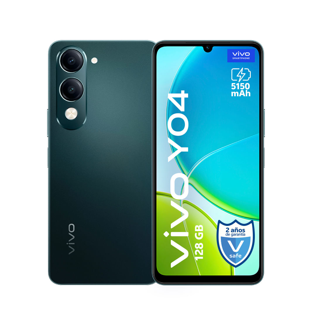 Celular Vivo Y04 4GB / 128GB Negro + Audífonos