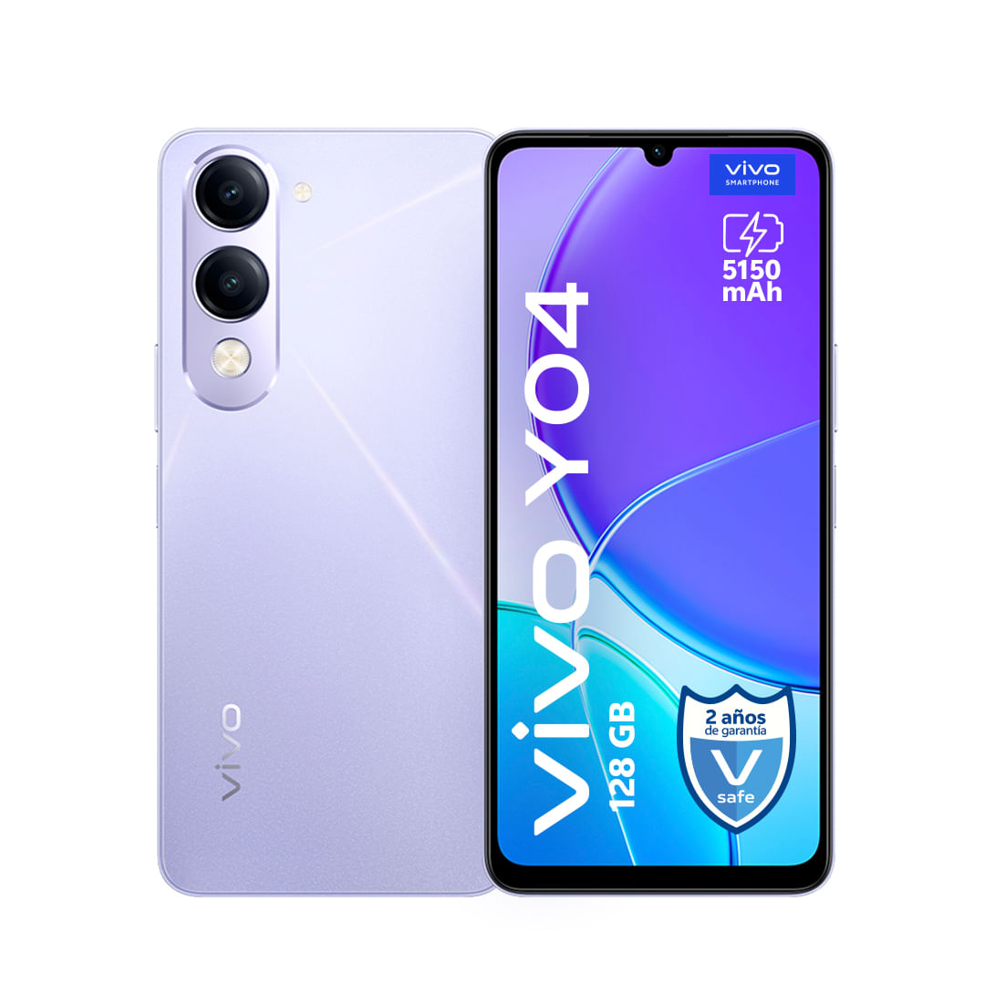 Celular Vivo Y04 4GB / 128GB Violeta + Audífonos