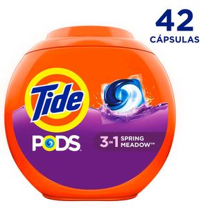 Detergente en cápsulas Tide Pods Spring Meadow para ropa Blanca y de Color 42 cápsulas