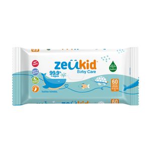 Toallitas Zeudkid Humedas 99.9% Agua 60 Und