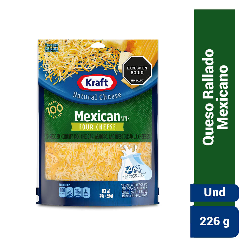 Queso Kraft Mexicano Rallado 226g