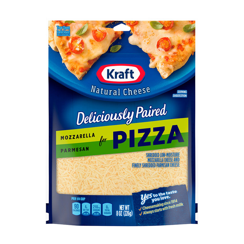 Queso Kraft Mozzarella Parmesano Pizza 226g